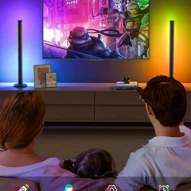Світлодіодні RGB лампи 24 см 10 Вт USB чорний з пультом дистанційного керування для настільного освітлення 2 шт. - Фото 8 Світлодіодні RGB лампи 24 см 10 Вт USB чорний з пультом дистанційного керування для настільного освітлення 2 шт. - зображення 8