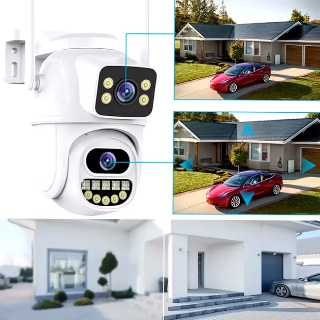 Wi-Fi камера видеонаблюдения 8MP с датчиком движения и ночной подсветкой для улицы IP66 белая - изображение 10