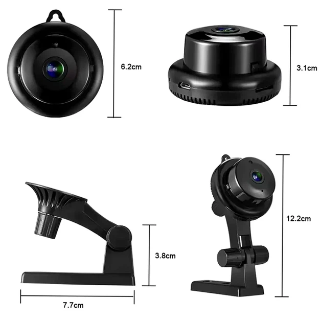 Мини камера видеонаблюдения с WiFi и ночным видением 1080P USB H015 черная для дома и офиса - изображение 7