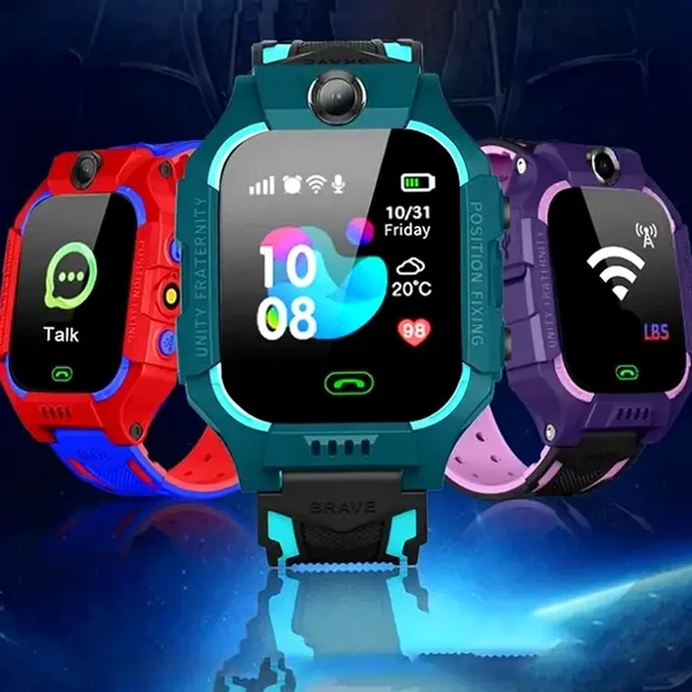 Детские смарт-часы 4G SIM GPS-трекер фонарик цветной дисплей 1.44 дюйма силиконовый ремешок фиолетовые - изображение 5