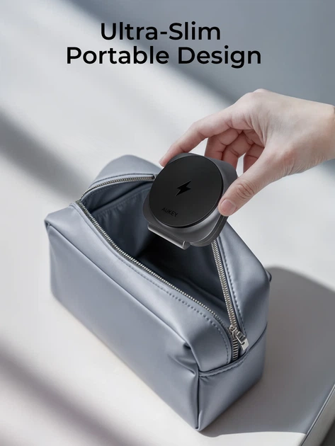 Ładowarka indukcyjna Aukey LC-MC211 MagFusion L 2-in-1 Foldable Qi2 15W - Zdjęcie 3 Ładowarka indukcyjna Aukey LC-MC211 MagFusion L 2-in-1 Foldable Qi2 15W - obraz 3