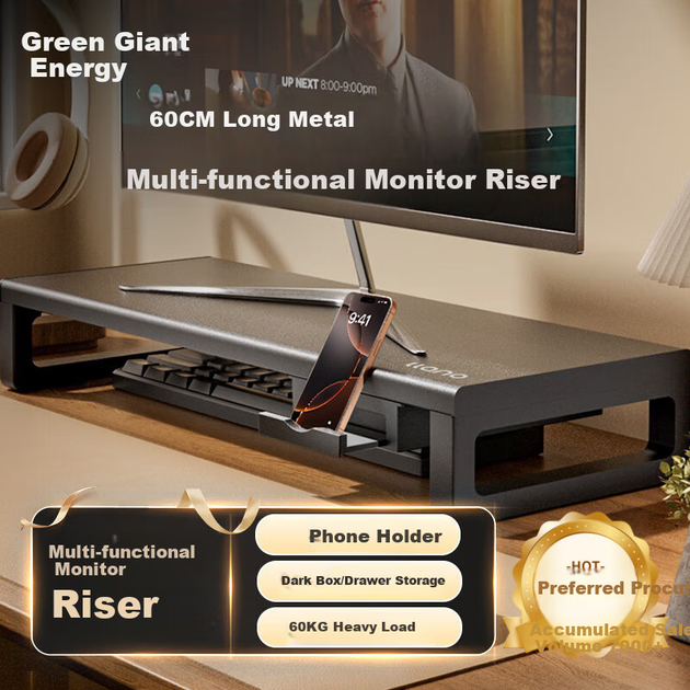 Подставка для монитора Llano Q21PRO с USB-хабом Black - изображение 2