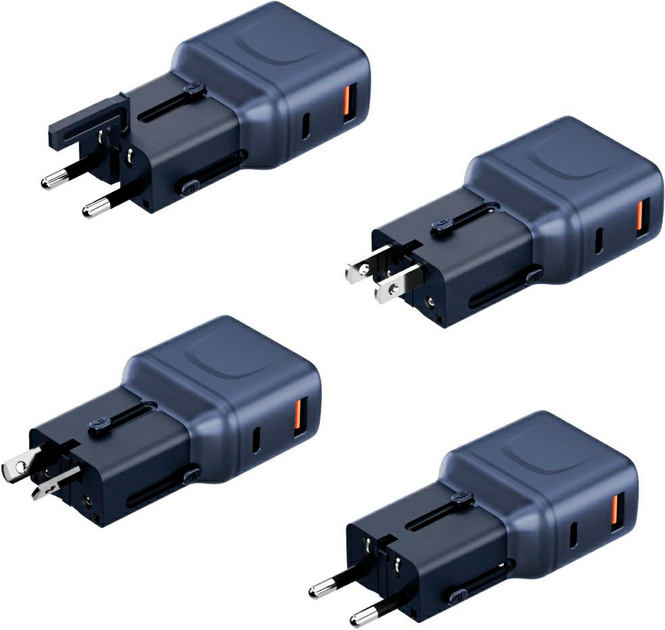 Зарядной блочок Energea TravelGo 35W USB-A/USB-C Blue (8885020103953) - Фото 4 Зарядной блочок Energea TravelGo 35W USB-A/USB-C Blue (8885020103953) - зображення 4