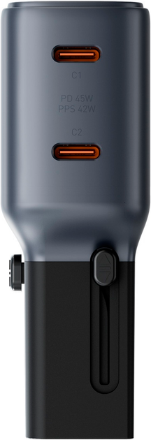 Ładowarka sieciowa Energea TravelGo 45W 2x USB-C Graphit (8885020103397) - obraz 2