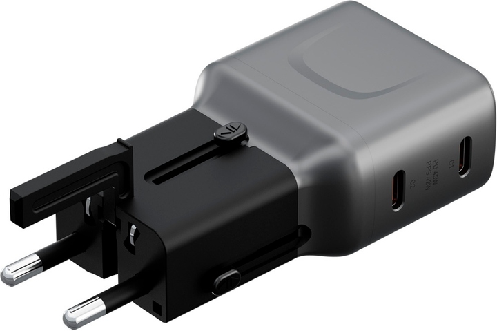 Ładowarka sieciowa Energea TravelGo 45W 2x USB-C Graphit (8885020103397) - obraz 5