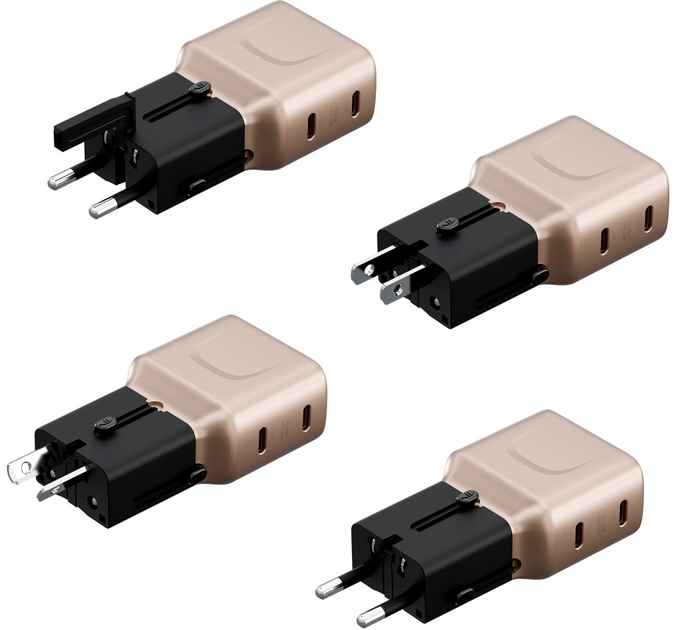 Ładowarka sieciowa Energea TravelGo 45W 2x USB-C Gold (8885020103403) - obraz 8