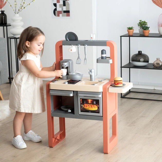 Интерактивная кухня Smoby Toys Шафран со звуковыми эффектами 24 аксессуара 60х30х80 см (7600311802) - Фото 11 Интерактивная кухня Smoby Toys Шафран со звуковыми эффектами 24 аксессуара 60х30х80 см (7600311802) - изображение 11