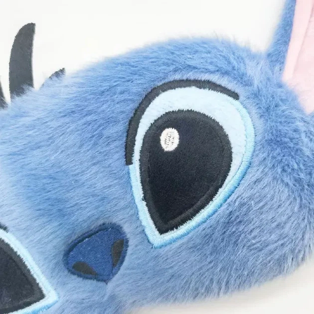 Маска для сна Stitch 2 детская и женская — мягкая повязка на глаза для отдыха и путешествий - изображение 3