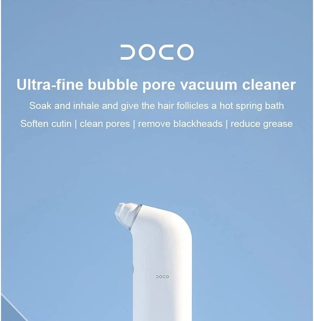 Вакуумный очиститель пор DOCO Micro bubble basic model 193x57,99x38 мм пластик белый - изображение 3