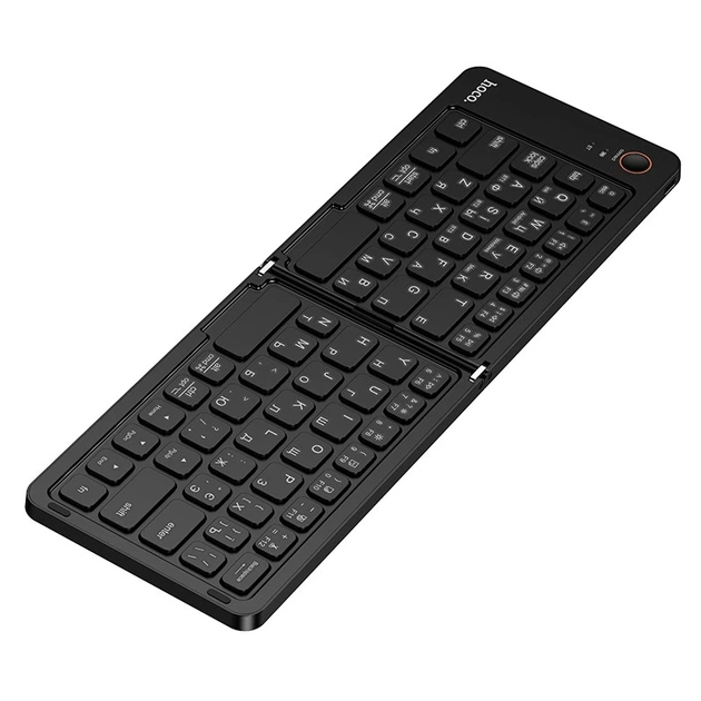 Складна акумуляторна клавіатура Hoco GM71 67 клавіш Bluetooth мультимедійні клавіші зручний дизайн для планшета ноутбука смартфона - зображення 8