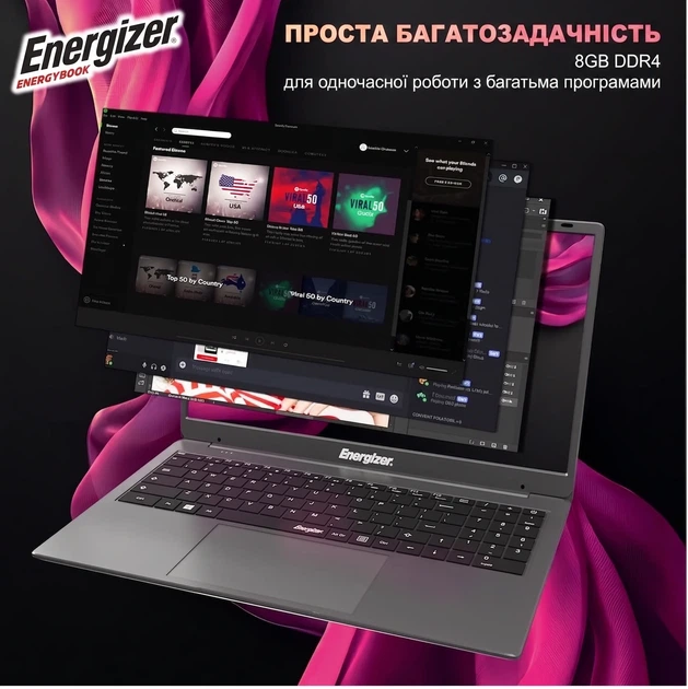 Ноутбук 15.6" Energizer EnergyBook 15 (L15-N40-82AZ) Intel Celeron N4020 RAM 8GB SSD 256GB Windows 11 (UKR) (102197056) - Уценка - Фото 4 Ноутбук 15.6" Energizer EnergyBook 15 (L15-N40-82AZ) Intel Celeron N4020 RAM 8GB SSD 256GB Windows 11 (UKR) (102197056) - Уценка - изображение 4