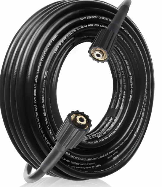 Шланг для мийки високого тиску Ufixed 25 FT (7,6 м), 3300 PSI / 230 BAR, 1/4 - Фото 1 Шланг для мийки високого тиску Ufixed 25 FT (7,6 м), 3300 PSI / 230 BAR, 1/4 - изображение 1