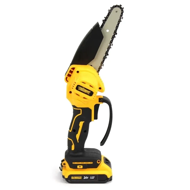 Мини пила аккумуляторная DeWalt DCM155N 48 В 6 А·ч цепная шина 20 см сучкорез бесщеточный автоматическая смазка электропила 17 м с шаг 1 4 бесключевое натяжение для обрезки деревьев веток кустов распиливания древесины с 2 АКБ - изображение 6