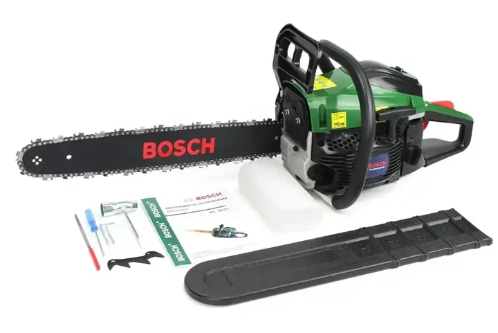 Бензопила Bosch PL 5031MS 5,6 л.с. цепная бензиновая пила 50 см³ с шиной 450 мм профессиональная бензопила 11000 об/мин шаг цепи 0,325 для дров сада строительства и распиловки древесины - изображение 4