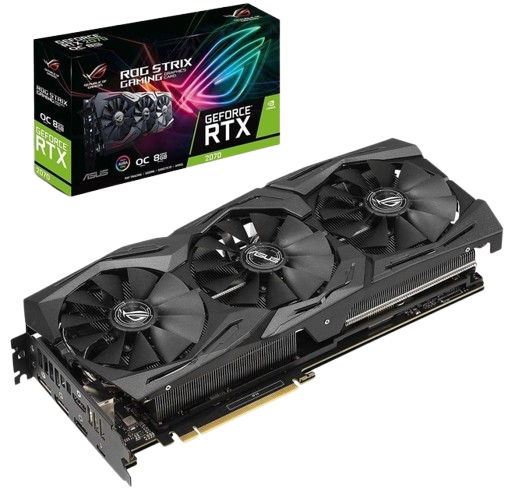 Відеокарта GeForce RTX 2070 8GB Asus ROG Strix Gaming OC (ROG-STRIX-RTX2070-O8G-GAMING) Б/В - Фото 1 Відеокарта GeForce RTX 2070 8GB Asus ROG Strix Gaming OC (ROG-STRIX-RTX2070-O8G-GAMING) Б/В - изображение 1