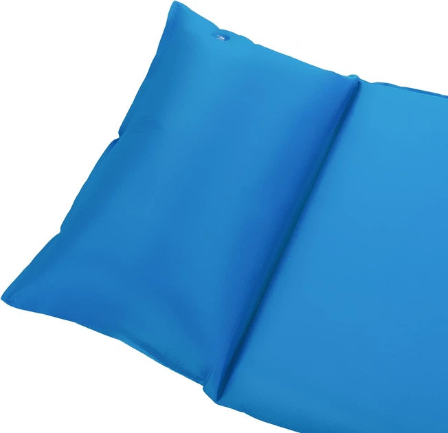 Килимок самонадувний Outtec Pillow 186 x 53 x 2,5 см з подушкою Блакитний (5907766662839) - зображення 2