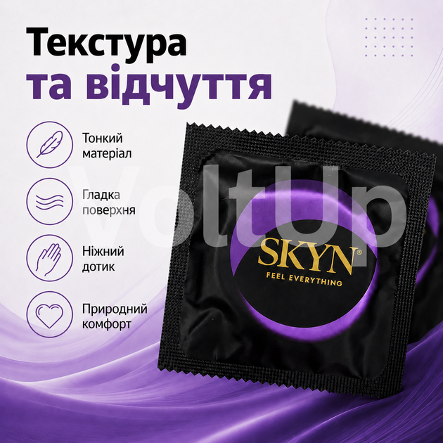 Безлатексні презервативи SKYN Elite 36 шт з матеріалу SKYNFEEL, ультратонкий, гладкий, зі змазкою, 53 мм - зображення 3