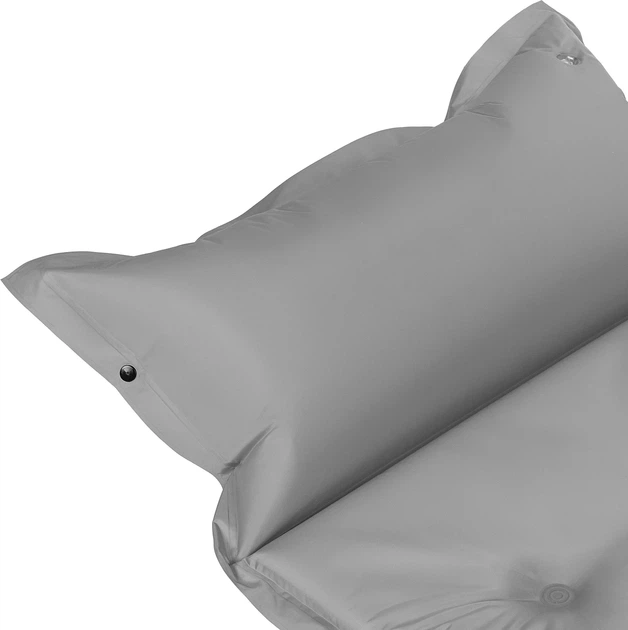 Килимок самонадувний Outtec Naps 193 x 68 x 3,5 см з подушкою Сірий (5907766662860) - зображення 3