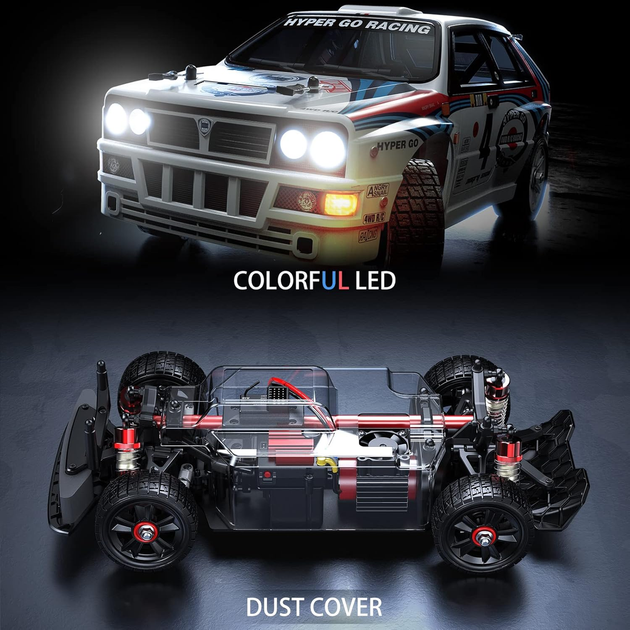 Радиоуправляемая машинка MJX Hyper Go 14302 1:14 4WD Brushless на пульте управления до 42 км/ч, RC дрифт автомобиль, 2 комплекта колес - изображение 5
