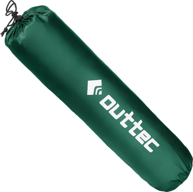 Килимок самонадувний Outtec Naps O-42406 193 x 68 x 3,5 см з подушкою Зелений (5905884424063) - зображення 6