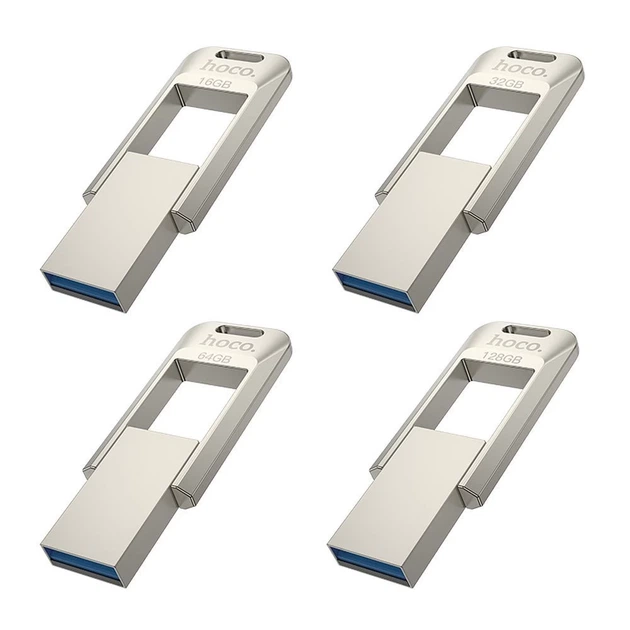 Флешка Hoco UD16 32GB USB 3.0 USB A Silver (6942007641616) - зображення 3