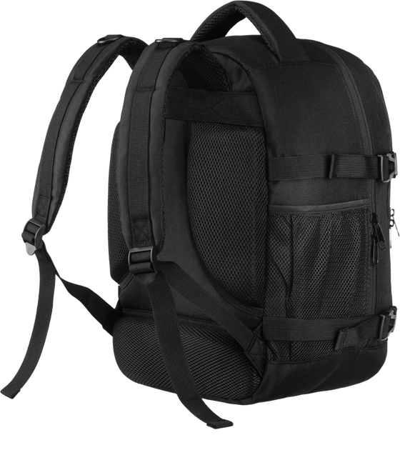 Plecak kabinowy kompresyjny Outtec 26 l Easy travel + pompka Czarny (5905884427675) - Zdjęcie 3 Plecak kabinowy kompresyjny Outtec 26 l Easy travel + pompka Czarny (5905884427675) - obraz 3