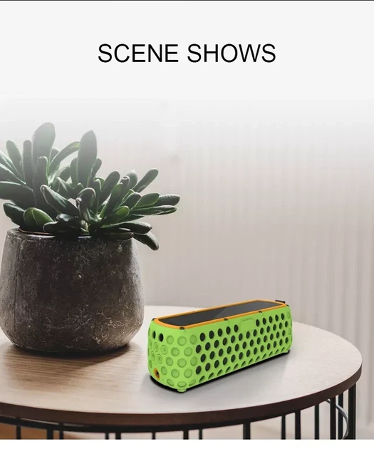 Портативная Bluetooth колонка ES-T60 10W с солнечной зарядкой и фонарем Зеленая - изображение 4