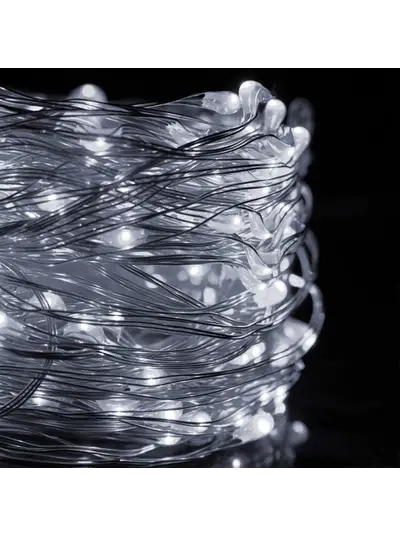 Гирлянда Роса 50 м 500 Led 8 режимов от розетки Холодный белый G165-50 - Фото 4 Гирлянда Роса 50 м 500 Led 8 режимов от розетки Холодный белый G165-50 - изображение 4