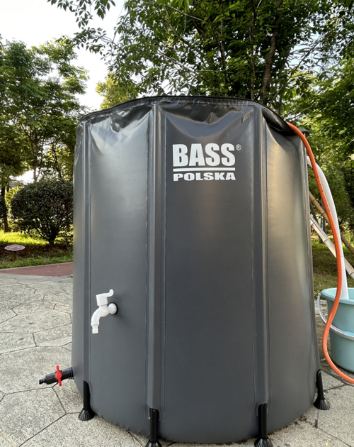 Садовая бочка резервуар для дождевой воды Bass Polska BH 79987 накопитель воды для дачи и огорода с фильтром и краном 390 л - изображение 2