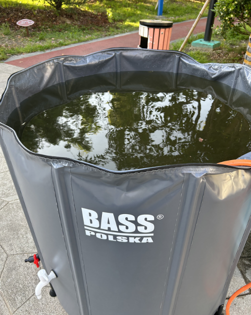 Садовая бочка резервуар для дождевой воды Bass Polska BH 79987 накопитель воды для дачи и огорода с фильтром и краном 390 л - изображение 8