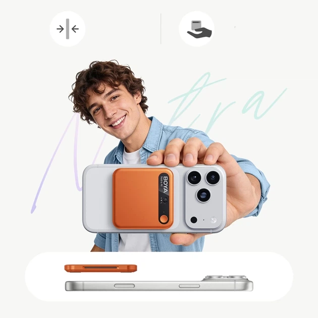 Диктофон BOYA Notra с транскрипцией AI Orange - изображение 13