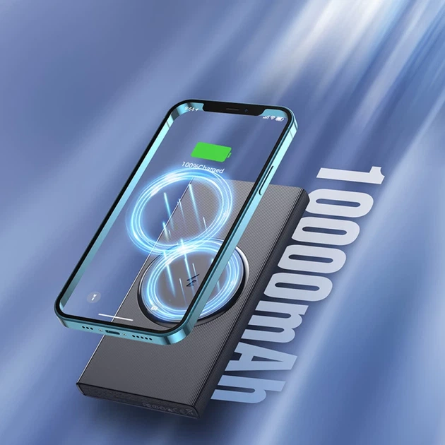 Портативное зарядное устройство Joyroom Quick Charge Magnetic Qi 10000mAh 22.5W Black (162762) - изображение 3