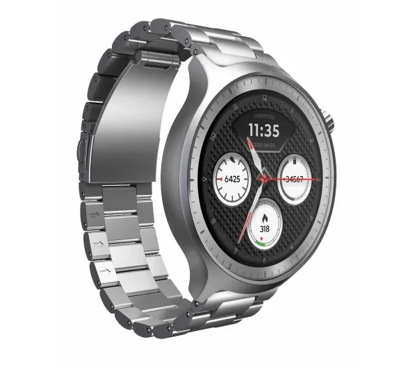 Смартгодинник Motorola Moto Watch Функції ШІ 47мм GPS Срібний - зображення 3