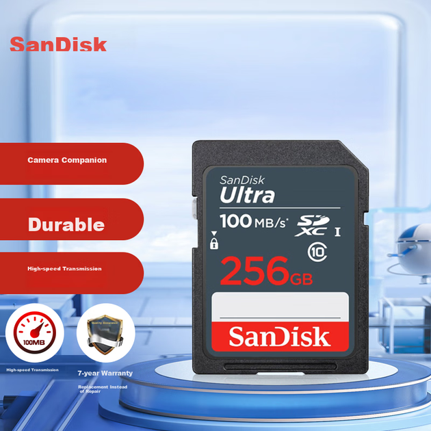 Карта памяти SanDisk SDXC 256 ГБ Class 10 UHS-I U1 V10 (SDSDUNR-256G-GN6IN) - Фото 9 Карта памяти SanDisk SDXC 256 ГБ Class 10 UHS-I U1 V10 (SDSDUNR-256G-GN6IN) - изображение 9