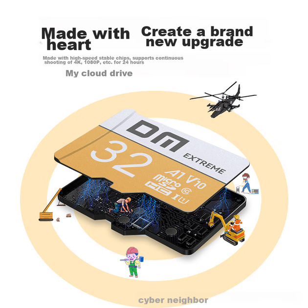 Карта пам'яті DM Daimai 32 ГБ MicroSDHC Gold - Фото 5 Карта пам'яті DM Daimai 32 ГБ MicroSDHC Gold - зображення 5