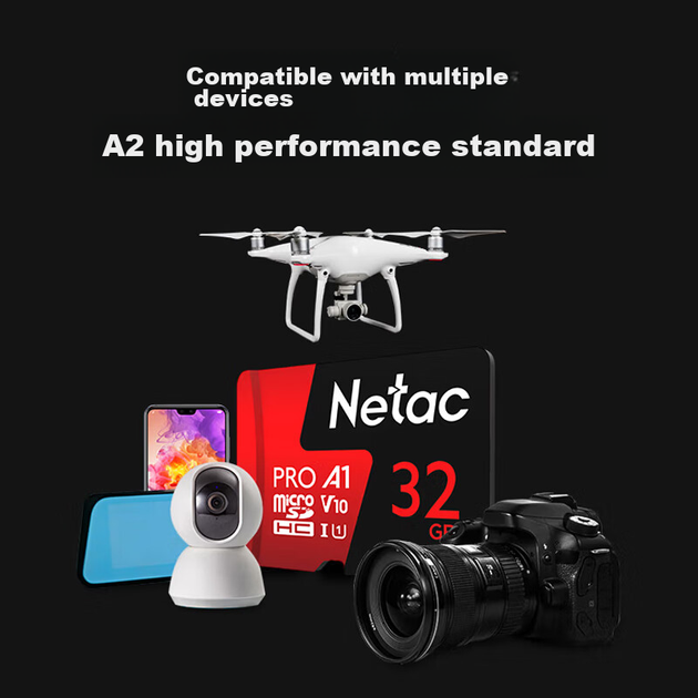 Карта памяти Netac P500 Supreme PRO Edition 32 ГБ microSDHC U1 V10 A1 100 МБ/с - Фото 5 Карта памяти Netac P500 Supreme PRO Edition 32 ГБ microSDHC U1 V10 A1 100 МБ/с - изображение 5