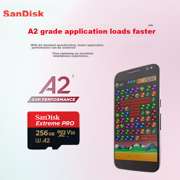 Карта памяти SanDisk 256 ГБ microSDXC UHS-I (U3) V30 A2 C10 Ultimate - Фото 6 Карта памяти SanDisk 256 ГБ microSDXC UHS-I (U3) V30 A2 C10 Ultimate - изображение 6