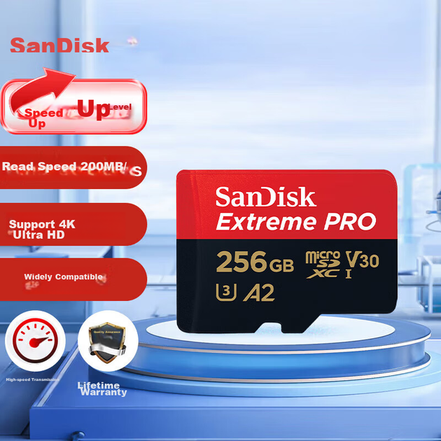 Карта памяти SanDisk 256 ГБ microSDXC UHS-I (U3) V30 A2 C10 Ultimate - Фото 8 Карта памяти SanDisk 256 ГБ microSDXC UHS-I (U3) V30 A2 C10 Ultimate - изображение 8