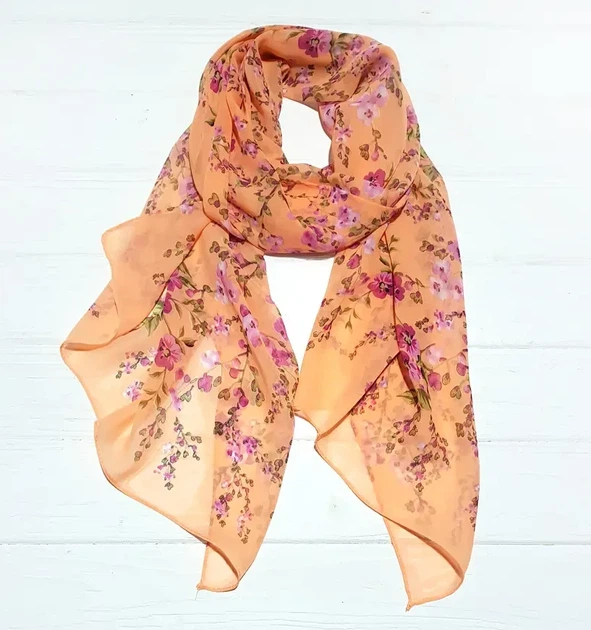 Яркий красивый шарф Настроение персиковый - изображение 2