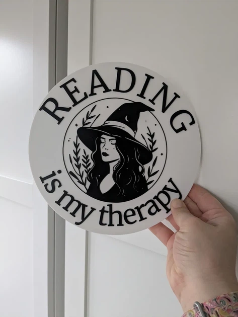 Табличка настінне панно Reading is my therapy. Aivory - изображение 2