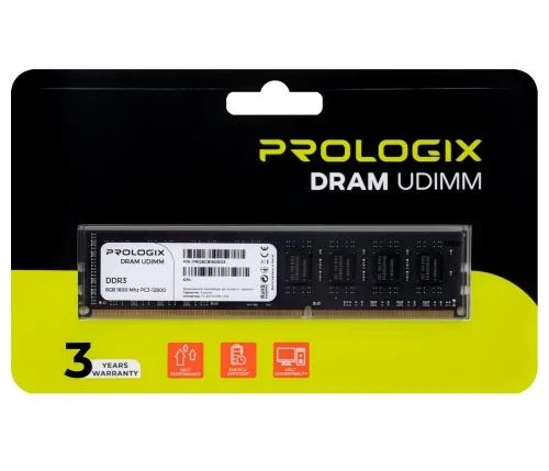 Пам'ять 8Gb DDR3, 1600 MHz, ProLogix, 11-11-11-28, 1.5V (PRO8GB1600D3) - зображення 2