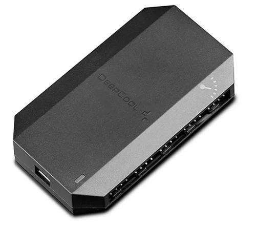 Контролер для керування вентиляторами DeepCool FH-10, Black, 10x4-pin PWM, живлення SATA (DP-F10PWM-HUB) - изображение 2
