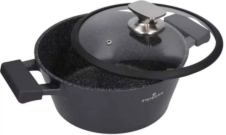 Каструля Zwieger Black Stone з кришкою 24 см 4 л (5903357373559) - зображення 3
