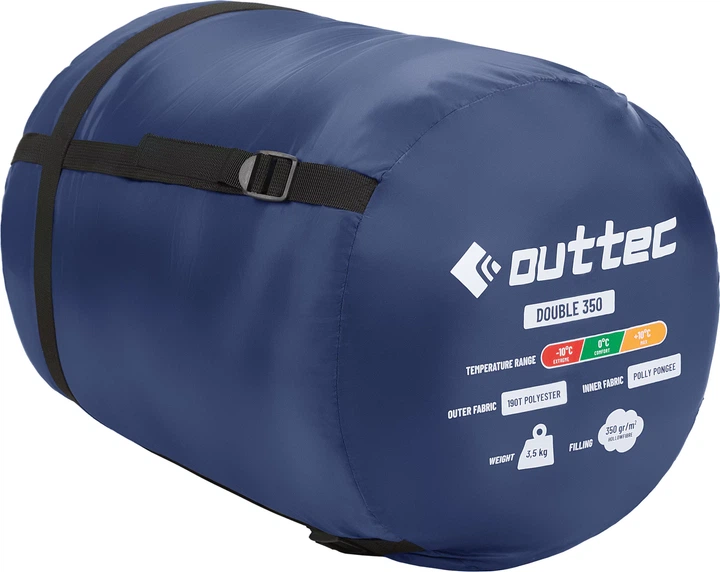 Śpiwór Outtec Travel 350 podwójny Niebieski (5905884427071) - Zdjęcie 5 Śpiwór Outtec Travel 350 podwójny Niebieski (5905884427071) - obraz 5