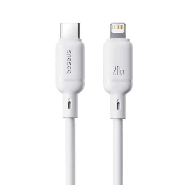 Кабель для зарядки Baseus Silky Series Type-C to Lightning 20 Вт 1 м Белый (P10377700213-00) - изображение 2