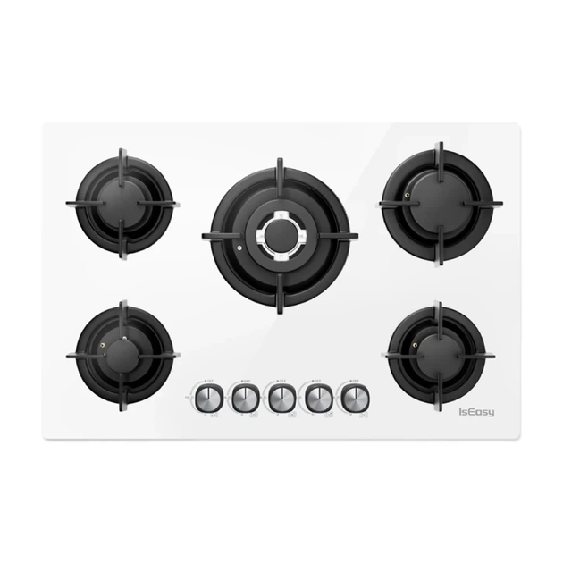 Газовая плита IsEasy MGBG-775 5 конфорок White (MGBG-775) - Фото 1 Газовая плита IsEasy MGBG-775 5 конфорок White (MGBG-775) - изображение 1