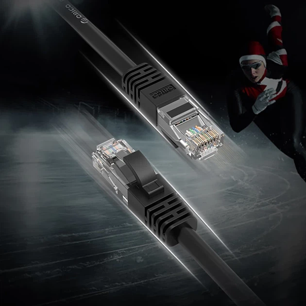 Кабель сетевой Orico PUG-C6 CAT6 1000Mbps RJ45 LAN 20м Black (6942227181015) - Фото 5 Кабель сетевой Orico PUG-C6 CAT6 1000Mbps RJ45 LAN 20м Black (6942227181015) - изображение 5