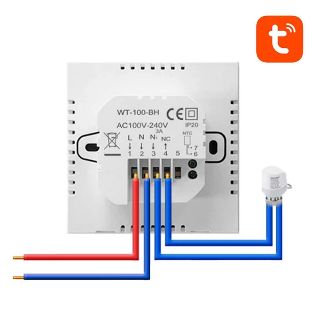 Термостат розумний AVATTO ZWT100 ZigBee 3A Tuya White (ZWT100-WH-3A) - Фото 4 Термостат розумний AVATTO ZWT100 ZigBee 3A Tuya White (ZWT100-WH-3A) - зображення 4