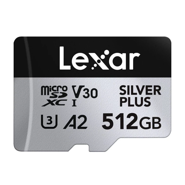 Карта пам'яті Lexar High-Performance Silver Plus microSDXC 512GB + адаптер (LMSSIPL512G-BNANG) - Фото 2 Карта пам'яті Lexar High-Performance Silver Plus microSDXC 512GB + адаптер (LMSSIPL512G-BNANG) - зображення 2