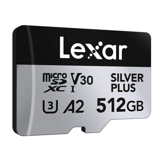 Карта пам'яті Lexar High-Performance Silver Plus microSDXC 512GB + адаптер (LMSSIPL512G-BNANG) - Фото 3 Карта пам'яті Lexar High-Performance Silver Plus microSDXC 512GB + адаптер (LMSSIPL512G-BNANG) - зображення 3